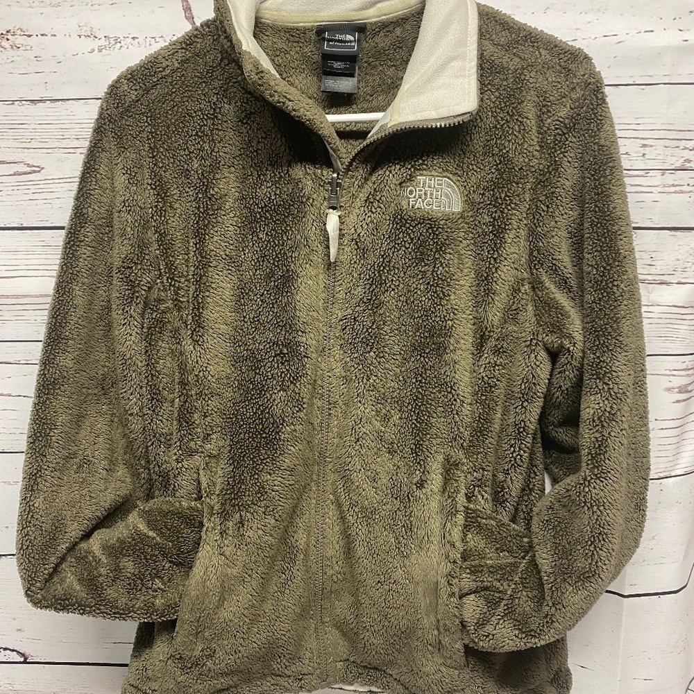 North Face women’s fluffy full zip jacket size M